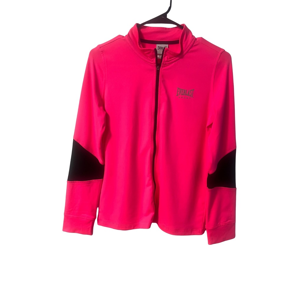 Everlast Sport Kids' Activewear Jacket Full Zip Neon Pink Black XL